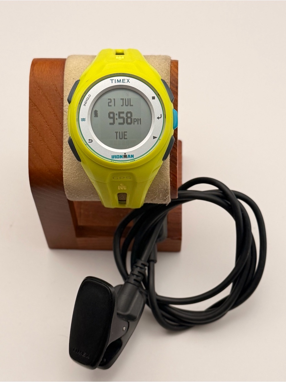 Men's Watch Timex GPS Ironman Run X20 Running Sport Fitness TW 5K87500 F5